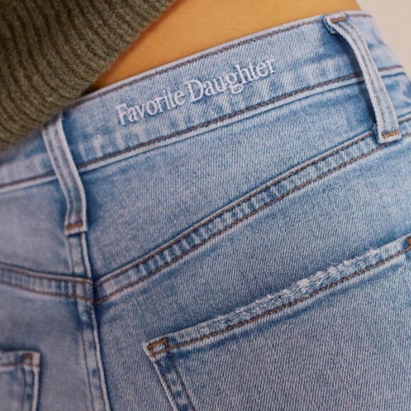 Favorite Daughter Valentina Super High Rise‎ Cigarette Ankle Jeans Light Wash 24 - Picture 4 of 9